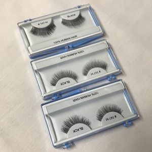 3 Box 100% Human hair eyelash strip # 747 M